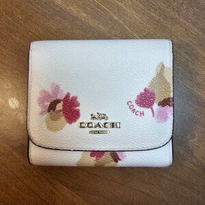 Coach Floral Trifold Wallet With Pop Floral Print